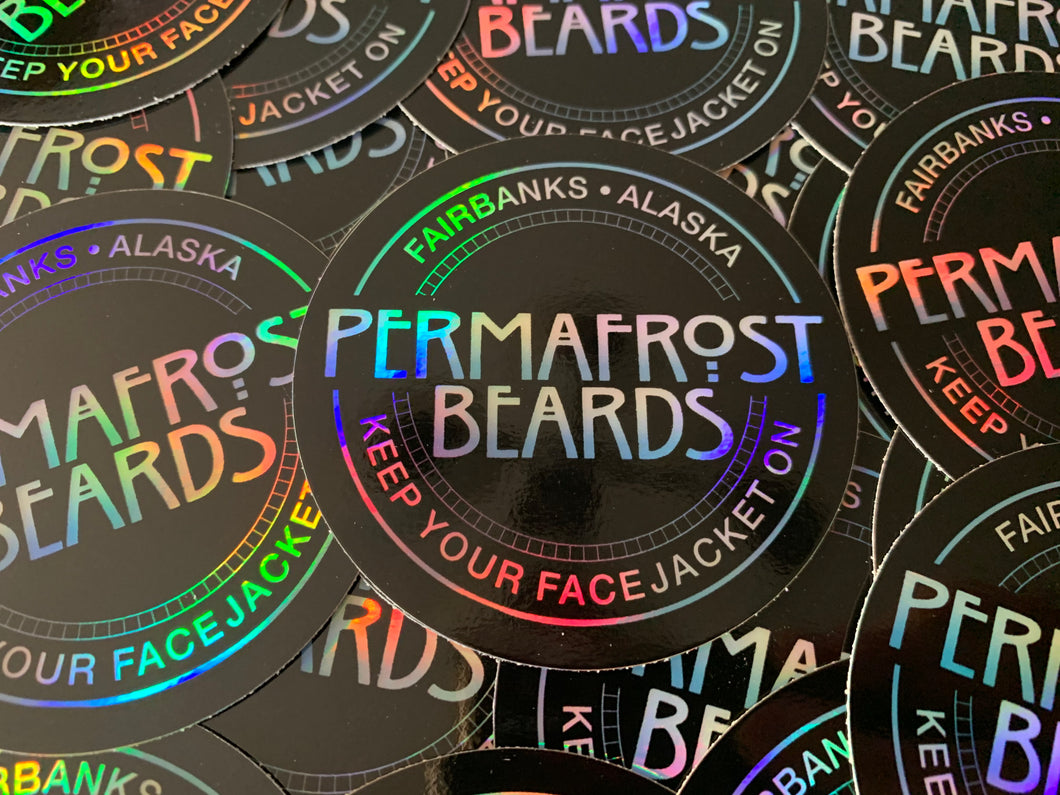 Permafrost Beards Holographic Sticker