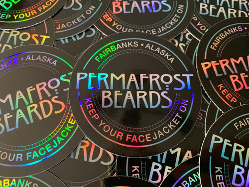 Permafrost Beards Holographic Sticker